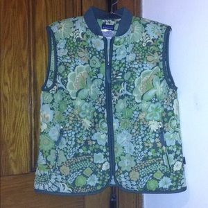 Patagonia Women's Vest Lg Vintage Floral Full Zip